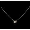 Image 2 : 14KT White Gold 0.25ct Diamond Necklace