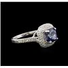 Image 2 : 14KT White Gold 2.80ct Tanzanite and Diamond Ring
