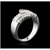 Image 3 : 14KT White Gold 1.01ctw Diamond Ring