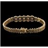 Image 2 : 14KT Yellow Gold 1.12ctw Diamond Bracelet