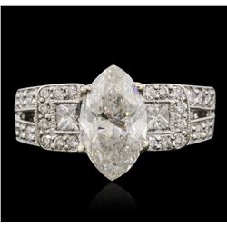 18KT White Gold EGL Certified 2.99ctw Diamond Ring