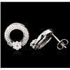 Image 2 : 18KT White Gold 1.58ctw Diamond Earrings