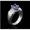 Image 3 : Platinum 1.63ct Tanzanite and Diamond Ring
