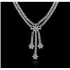 Image 1 : 14KT White Gold 4.90ctw Diamond Necklace