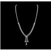 Image 2 : 14KT White Gold 4.90ctw Diamond Necklace