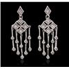 Image 1 : 14KT White Gold 0.40ctw Diamond Earrings