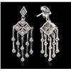 Image 2 : 14KT White Gold 0.40ctw Diamond Earrings