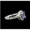 Image 2 : 14KT White Gold 1.74ct Tanzanite and Diamond Ring