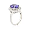 Image 3 : 14KT White Gold 3.77ct Tanzanite and Diamond Ring