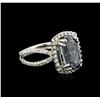 Image 2 : 14KT White Gold 3.11ct Tanzanite and Diamond Ring