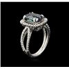 Image 3 : 14KT White Gold 3.11ct Tanzanite and Diamond Ring