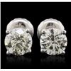 Image 1 : 14KT White Gold 1.30ctw Diamond Solitaire Earrings