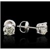 Image 2 : 14KT White Gold 1.30ctw Diamond Solitaire Earrings