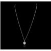 Image 2 : 18KT White Gold 1.37ctw Diamond Pendant With Chain