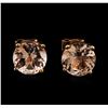 Image 1 : 14KT Rose Gold 2.14ctw Morganite Earrings