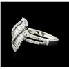Image 2 : 18KT White Gold 0.58ctw Diamond Ring