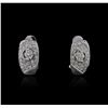 Image 1 : 14KT White Gold 0.93ctw Diamond Earrings