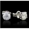 Image 2 : 14KT White Gold 2.18ctw Diamond Stud Earrings