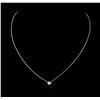 Image 1 : 14KT White Gold 0.24ct Diamond Necklace