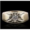 Image 1 : 14KT Yellow Gold 0.35ct Diamond Ring