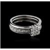 Image 2 : 14KT White Gold 0.50ctw Diamond Ring
