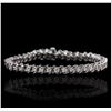 Image 1 : 14KT White Gold 2.51ctw Diamond Tennis Bracelet