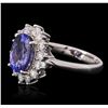 Image 2 : 14KT White Gold 2.33ct Tanzanite and Diamond Ring