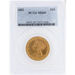 1882 PCGS MS60 $10 Liberty Head Eagle Coin