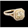 Image 2 : 14KT Yellow Gold 1.37ctw Diamond Ring