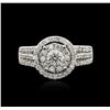 Image 1 : 14KT White Gold 1.35ctw Diamond Ring