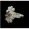 Image 2 : 14KT White Gold 1.42ct Pink Spinel and Diamond Ring