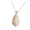 Image 3 : 14KT Two-Tone Gold 1.61ctw Diamond Pendant With Chain