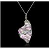 Image 1 : 14KT White Gold 0.14ct Diamond Pendant