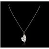 Image 2 : 14KT White Gold 0.14ct Diamond Pendant