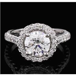 14KT White Gold GIA Certified 2.74ctw Brilliant Cut Diamond Ring