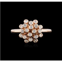 14KT Rose Gold 0.26ctw Diamond Ring