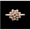 Image 1 : 14KT Rose Gold 0.26ctw Diamond Ring