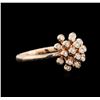 Image 2 : 14KT Rose Gold 0.26ctw Diamond Ring