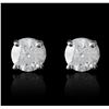 Image 1 : 14KT White Gold 1.46ctw Diamond Solitaire Earrings