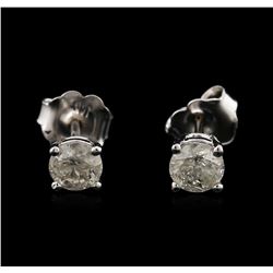 14KT White Gold 0.62ctw Diamond Stud Earrings