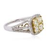 Image 2 : 14KT Two-Tone Gold 1.64ctw Diamond Ring