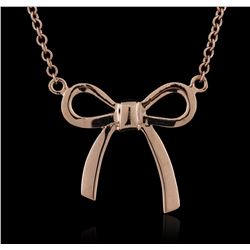 14KT Rose Gold Bow Necklace