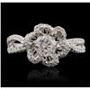 Image 1 : 14KT White Gold 1.16ctw Diamond Ring
