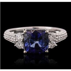 14KT White Gold 2.52ct Tanzanite and Diamond Ring