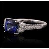 Image 2 : 14KT White Gold 2.52ct Tanzanite and Diamond Ring