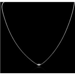 14KT White Gold 0.14ct Diamond Solitaire Necklace