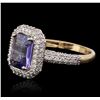 Image 2 : 14KT Two-Tone Gold 2.87ct Tanzanite and Diamond Ring