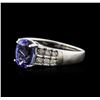 Image 2 : 14KT White Gold 2.32ct Tanzanite and Diamond Ring