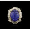 Image 1 : 14KT Yellow Gold 16.24ct Tanzanite and Diamond Ring