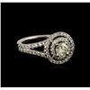 Image 2 : 14KT White Gold 1.12ctw Diamond Ring